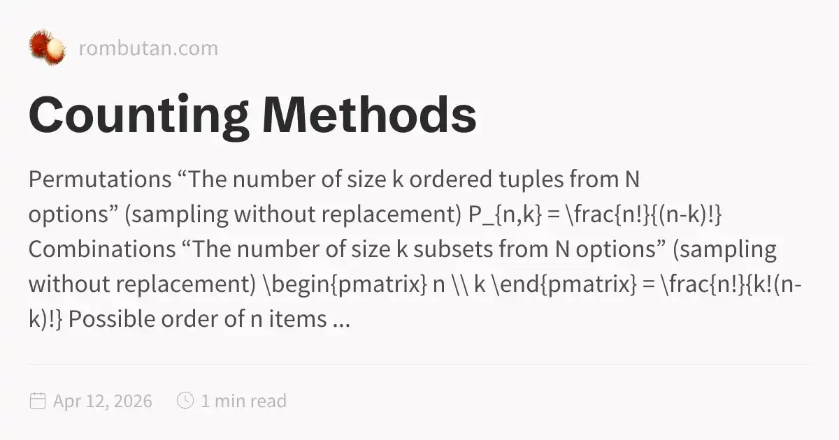 Counting Methods